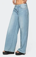 Edikted Ripley Distressed Low Rise Jeans