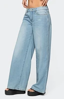 Edikted Ripley Distressed Low Rise Jeans