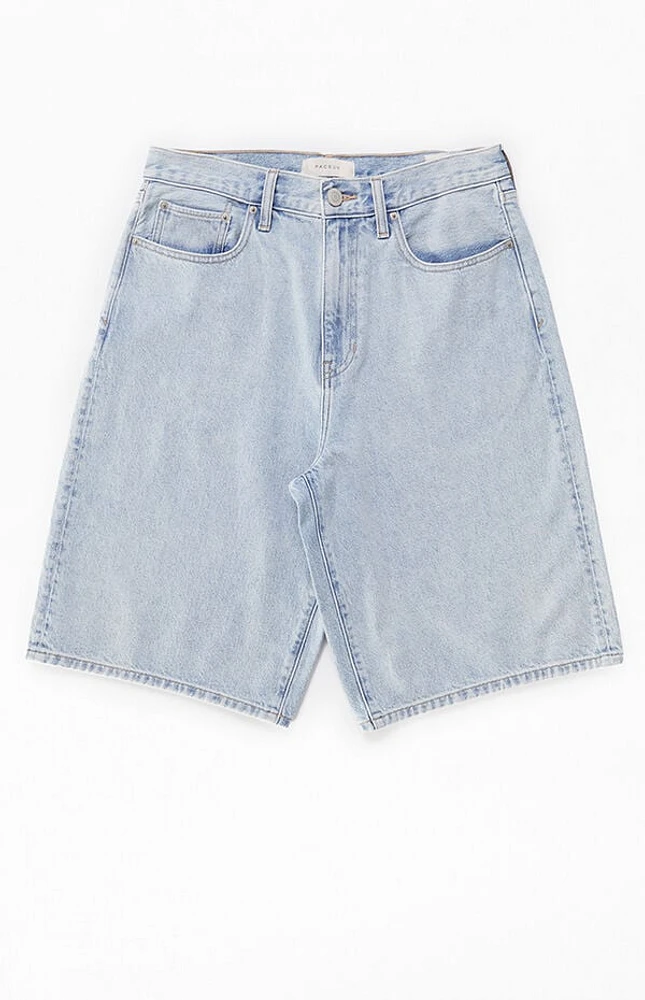 Pacsun Light Indigo Extreme Baggy Denim Shorts