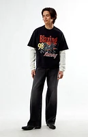 Pacsun Saddle 2fer Thermal Long Sleeve T-Shirt