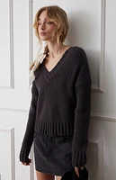 LA Hearts Becca Overlapped V-Neck Sweater