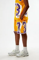 Mitchell & Ness Dennis Rodman LA Lakers Mesh Basketball Shorts