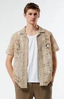 PacSun Lace Paisley Woven Camp Shirt