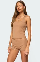 Edikted Hasel Grommet Ribbed Tank Top