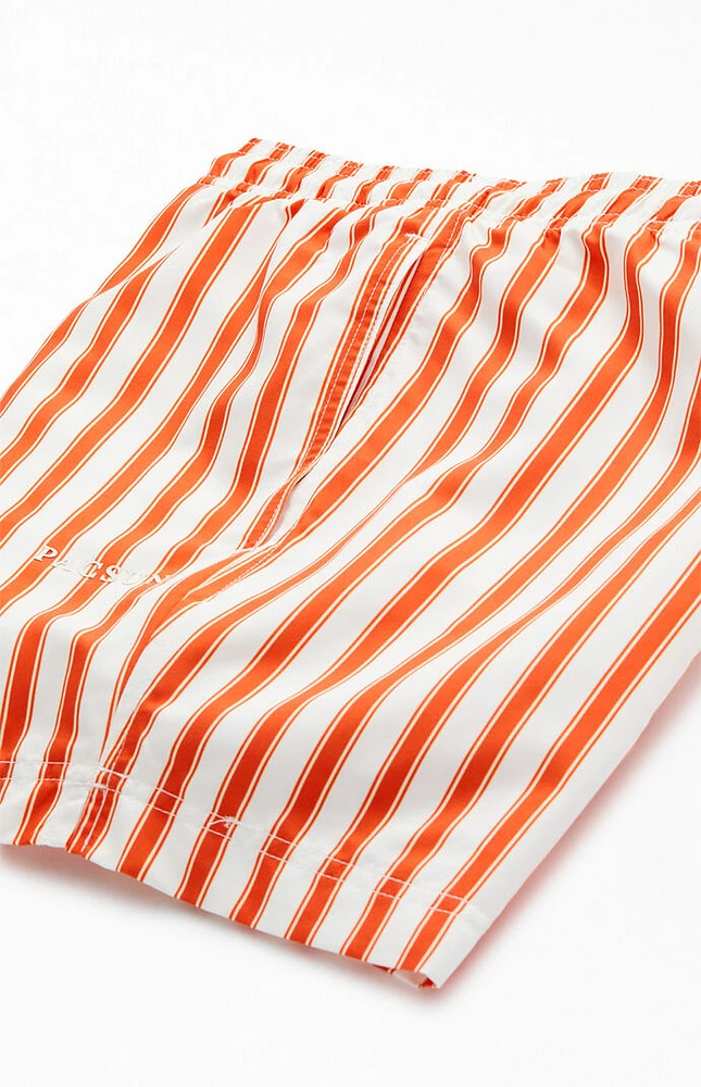 PacSun Mandarin Striped 4.5" Swim Trunks