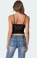 Edikted Cami Sheer Lace Tank Top