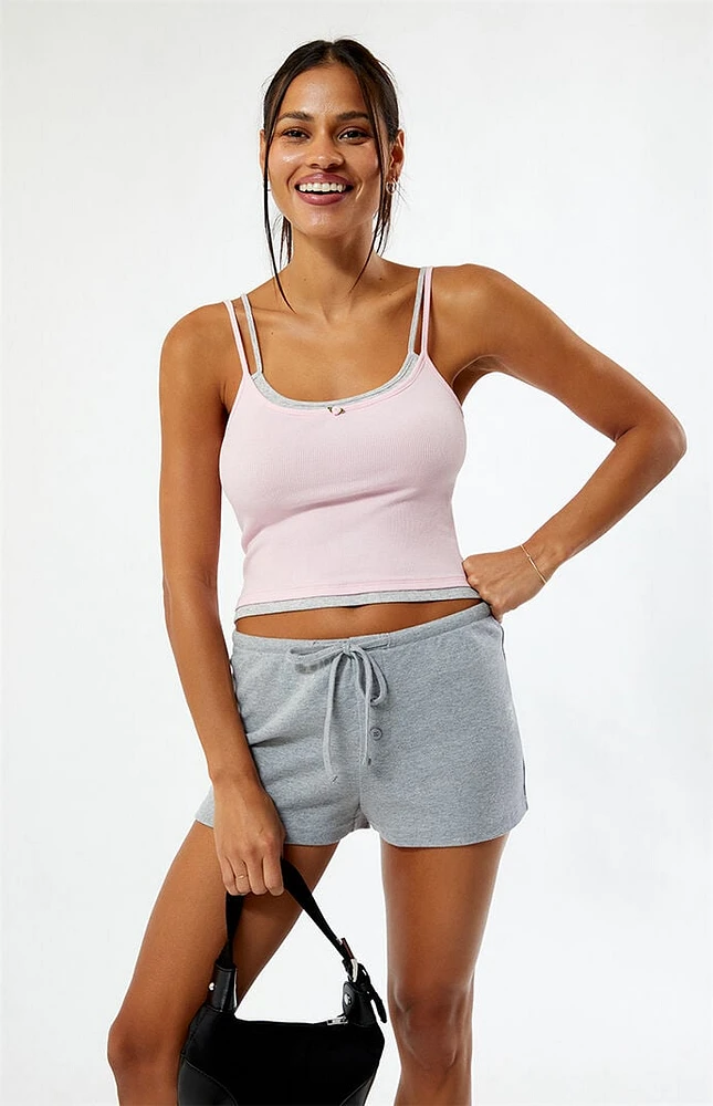 LA Hearts Tie Front Knit Shorts