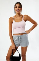 LA Hearts Tie Front Knit Shorts