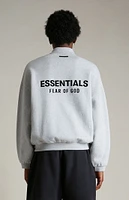 Fear of God Essentials Light Heather Grey Fleece Polo Sweatshirt