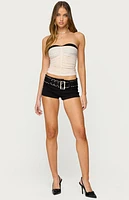 Edikted Contrast Bra Ruched Mesh Corset