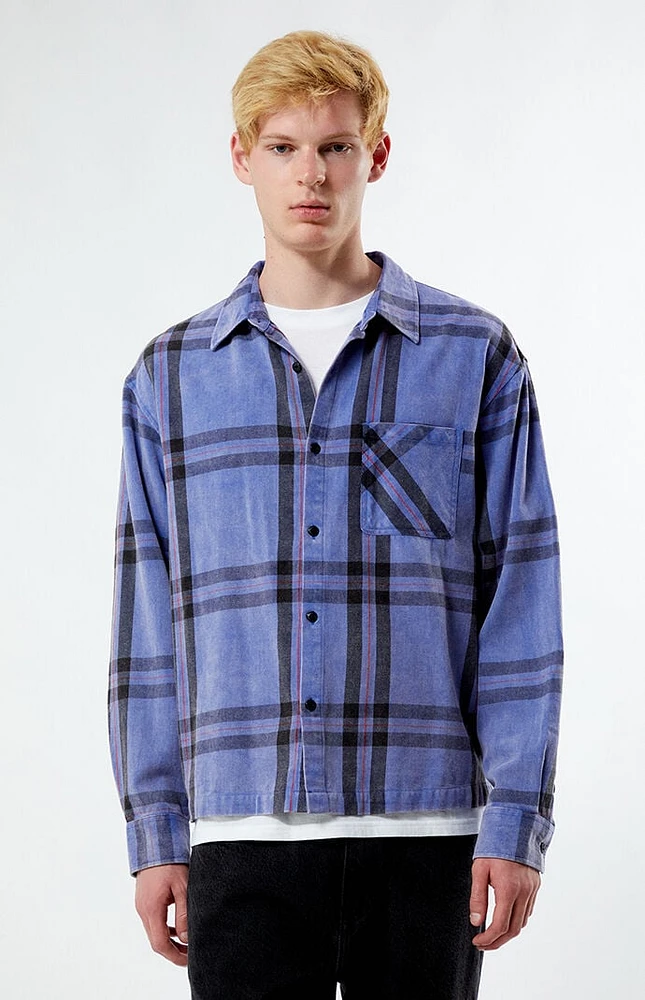 PacSun Washed Cropped Flannel Shirt