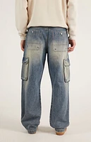 Pacsun Dylan Baggy Cargo Jeans Medium Indigo
