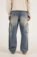 PacSun Dylan Baggy Cargo Jeans Medium Indigo