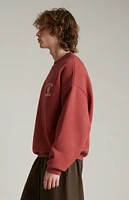 Fear of God Essentials Crimson Fleece Crew Neck Sweatshirt