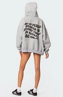 Everything's Ok Zip-Up Oversized Hoodie