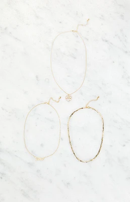 LA Hearts Baby Pendant Layered Necklace