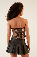 LA Hearts Leopard Sequin Tube Top