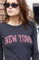 John Galt Black New York Tori Long Sleeve T-Shirt