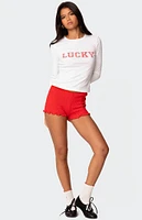 Edikted Get Lucky Long Sleeve T-Shirt