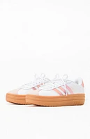adidas Kids White & Pink VL Court Bold Shoes