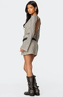 Edikted Boat Neck Crochet Mini Dress