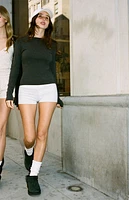 John Galt Gray Basic Crew Neck Long Sleeve Top