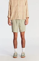 Pacsun Green Twill Volley Shorts