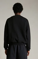 Fear of God Essentials Black Heavy Fleece Crew Neck Sweatshirt