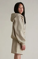 Fear of God Essentials Kids Timber Full Zip Fleece Hoodie