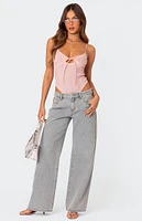 Edikted Bow Pocket Relaxed Jeans