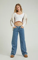 Pacsun Dark Indigo Low Rise Girlfriend Jeans