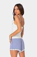Edikted Gretchen Lace Trim Tank Top