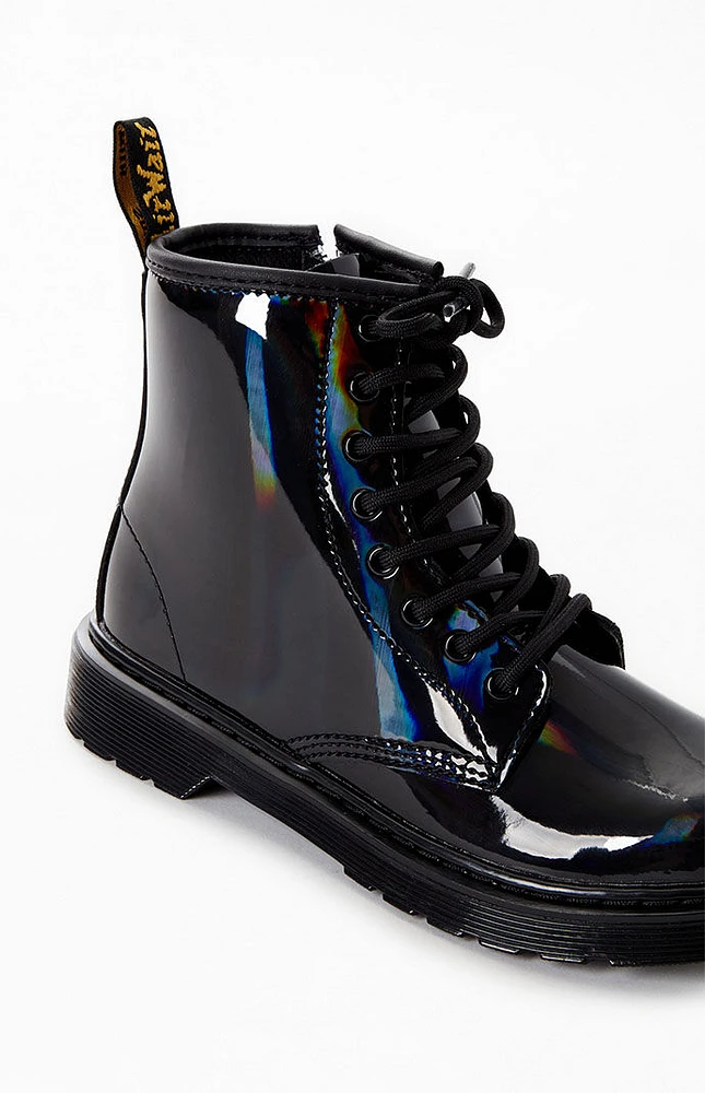 Dr Martens Kids 1460 Rainbow Patent Leather Lace-Up Boots