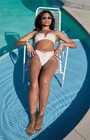 PacSun Tan Ocean Shine Gathered V High Cut Bikini Bottom