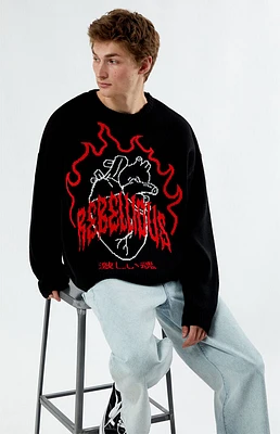 PacSun Rebellious Flame Cropped Sweater