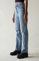 PacSun Eco Light Indigo Ripped Dad Jeans