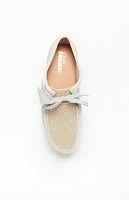 Clarks Off White Wallabee Mesh Mocassins