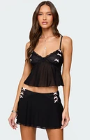 Edikted Dona Lacey Sheer Mesh Tank Top