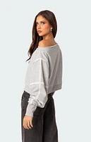 Edikted Inside Out Cropped Sweatshirt