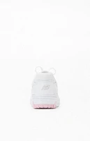 New Balance White & Pink 550 Sneakers