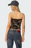 Edikted Lacey Camo Tube Top