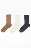 Pacsun 3 Pack Neutral Crew Socks