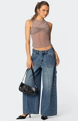 Edikted Tal Baggy Low Rise Carpenter Jeans