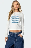 Edikted Car Club Long Sleeve T-Shirt