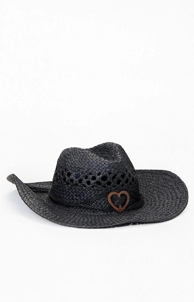 PacSun Straw Heart Cowboy Hat