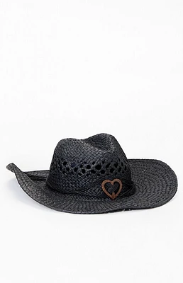 PacSun Straw Heart Cowboy Hat