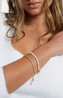 3 Pack Pearl & Chain Bracelets