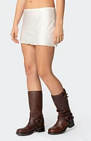 Edikted Bexley Bow Satin Mini Skirt