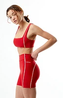 ONEONE Active Red Liberty Biker Shorts