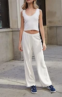 John Galt White Flare Pants